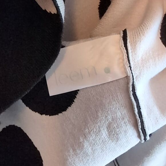 Leem Oversized Black and White Gradient Polka Dot Sweater Maxi Dress Size large - Picture 6 of 11